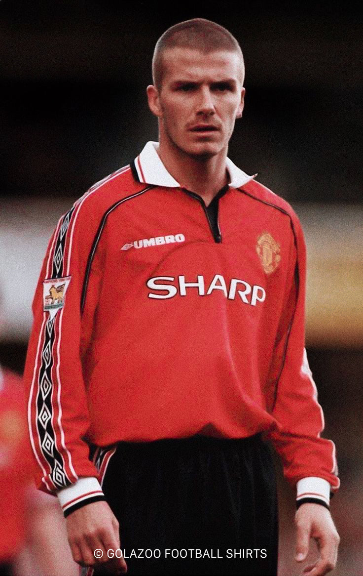 Manchester United 1998 (Long Sleeve) Home Jersey — BECKHAM #7